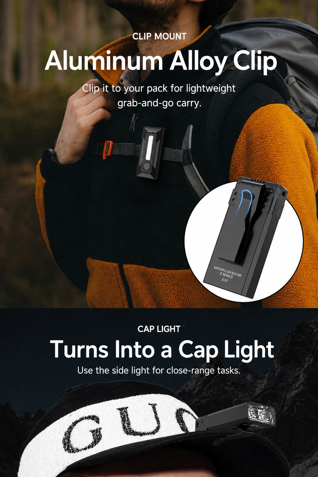 High-Performance Clip-On EDC Flashlight with Magnetic Base