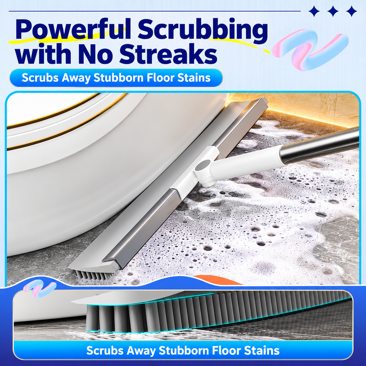 FlexSweep 3-in-1 Magic Broom & Floor Squeegee