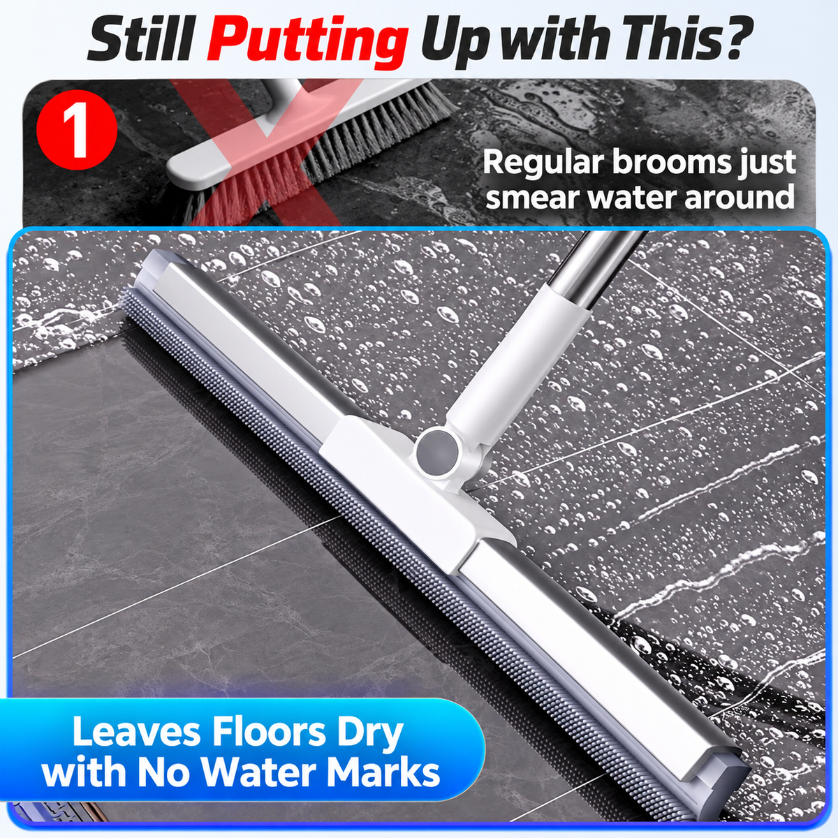 FlexSweep 3-in-1 Magic Broom & Floor Squeegee