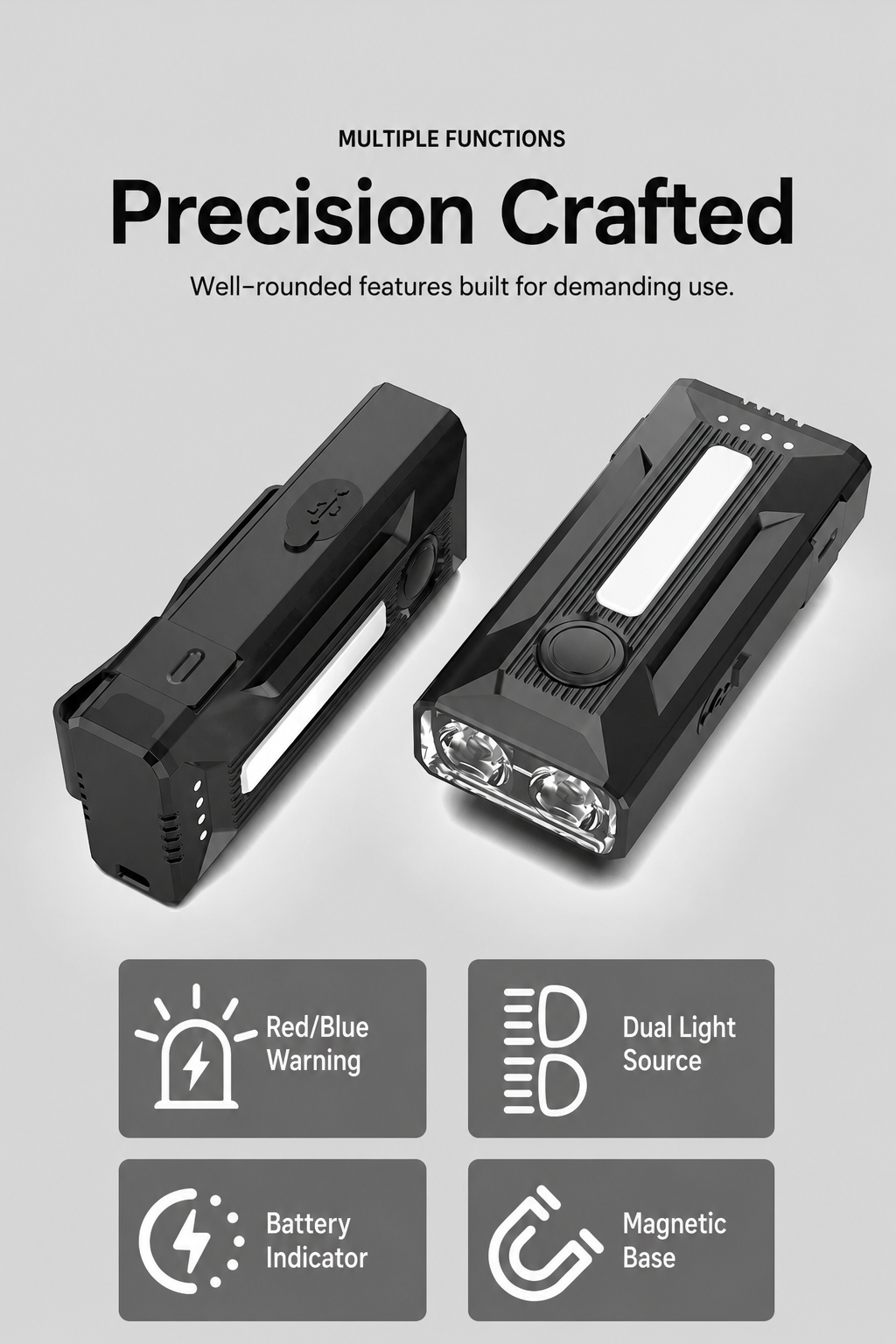 High-Performance Clip-On EDC Flashlight with Magnetic Base