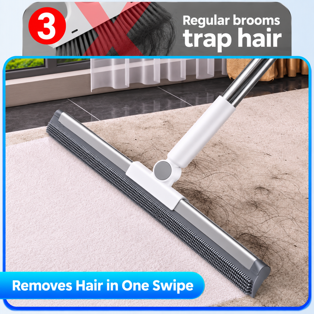 FlexSweep 3-in-1 Magic Broom & Floor Squeegee
