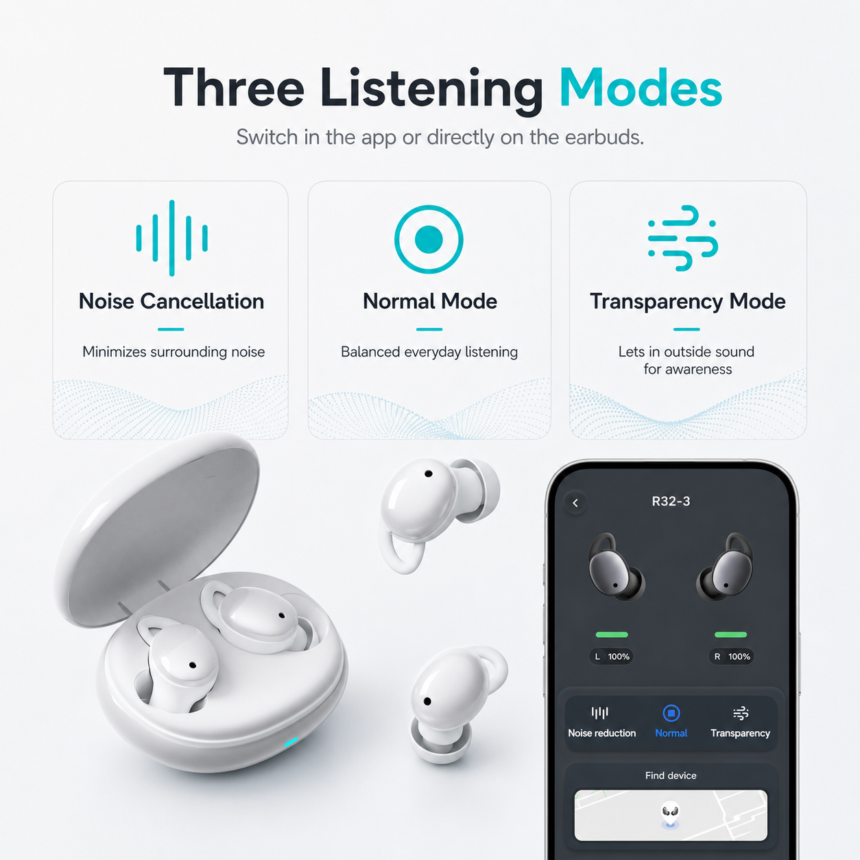 InvisibleFit Sleep ANC Earbuds