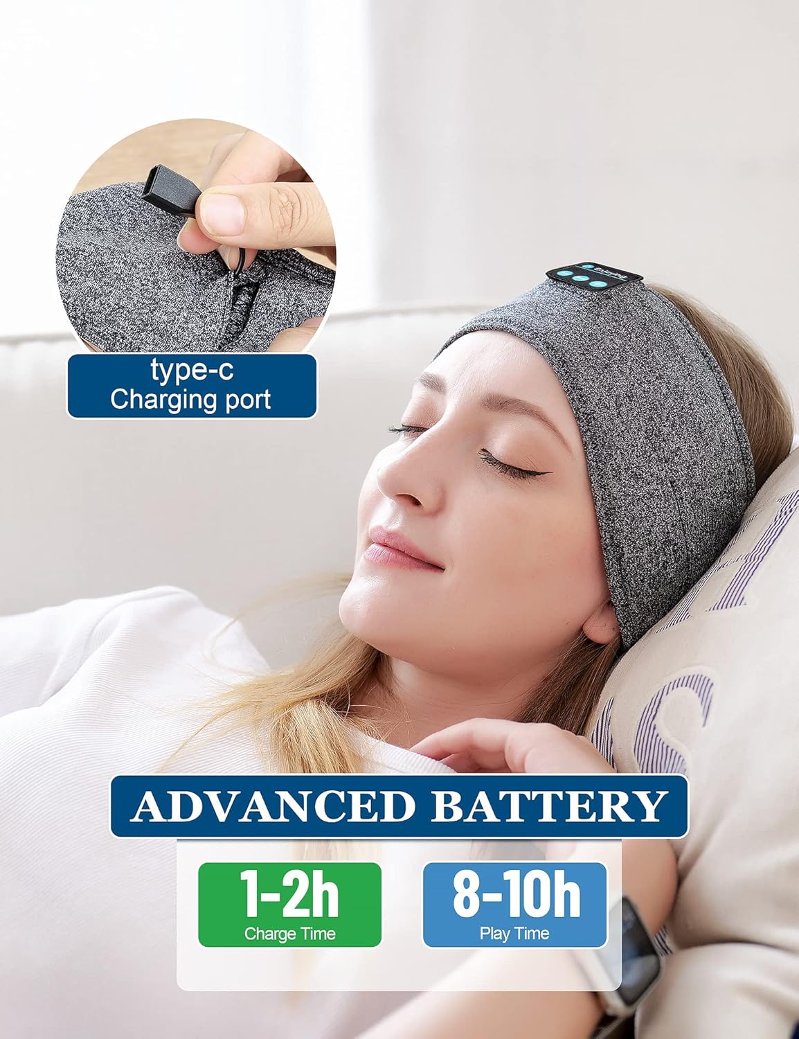DreamBand 3-in-1 Bluetooth Sleep & Sport Headband Sleep Mask Headphones