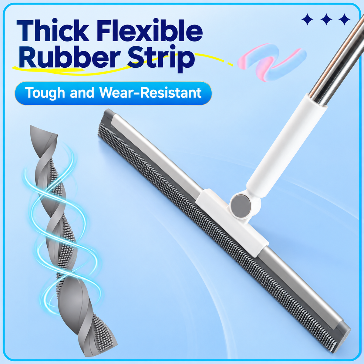 FlexSweep 3-in-1 Magic Broom & Floor Squeegee