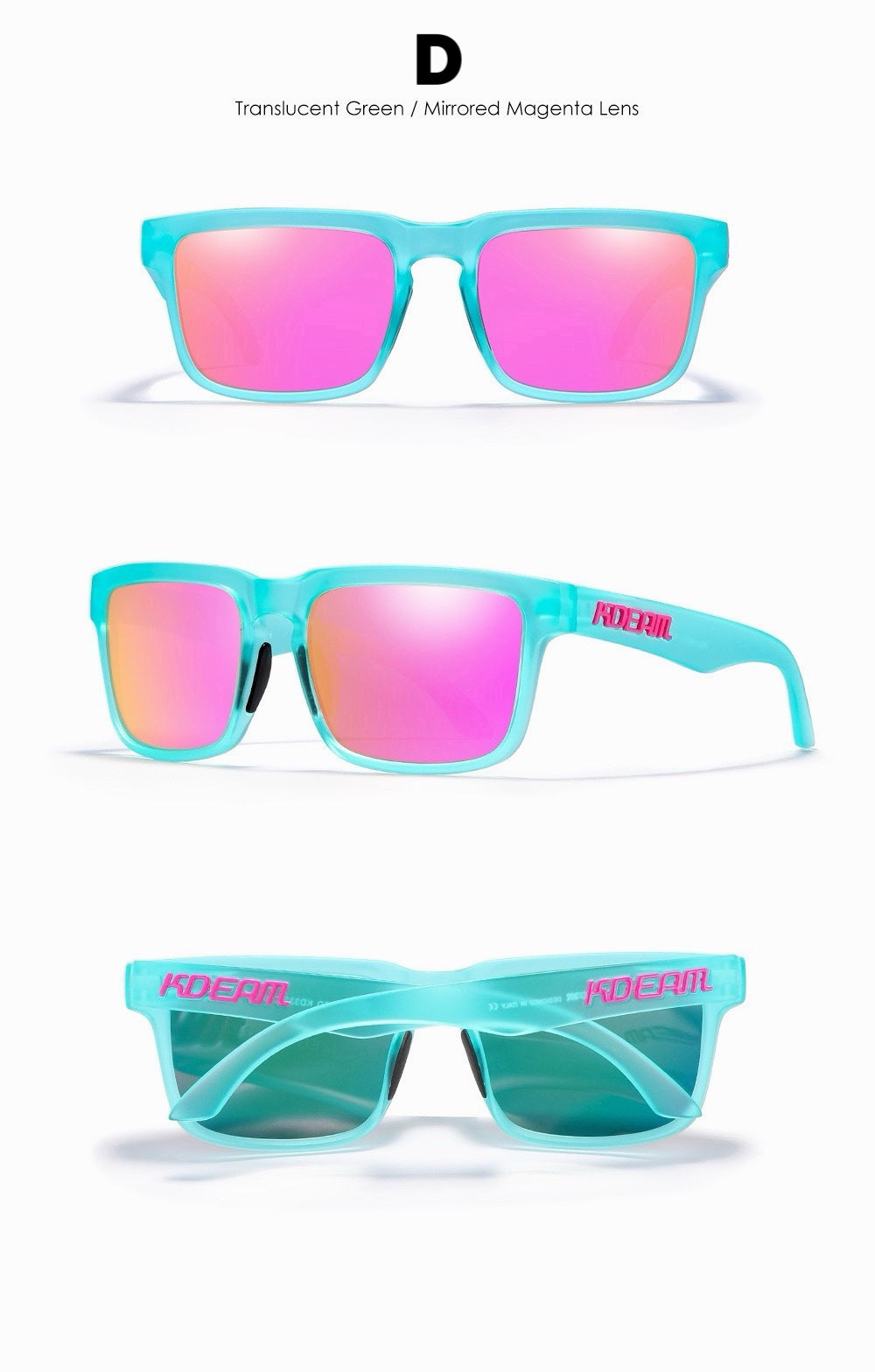 KDEAM Unisex Polarized Anti-Glare Outdoor Sunglasses with UV400 Protection