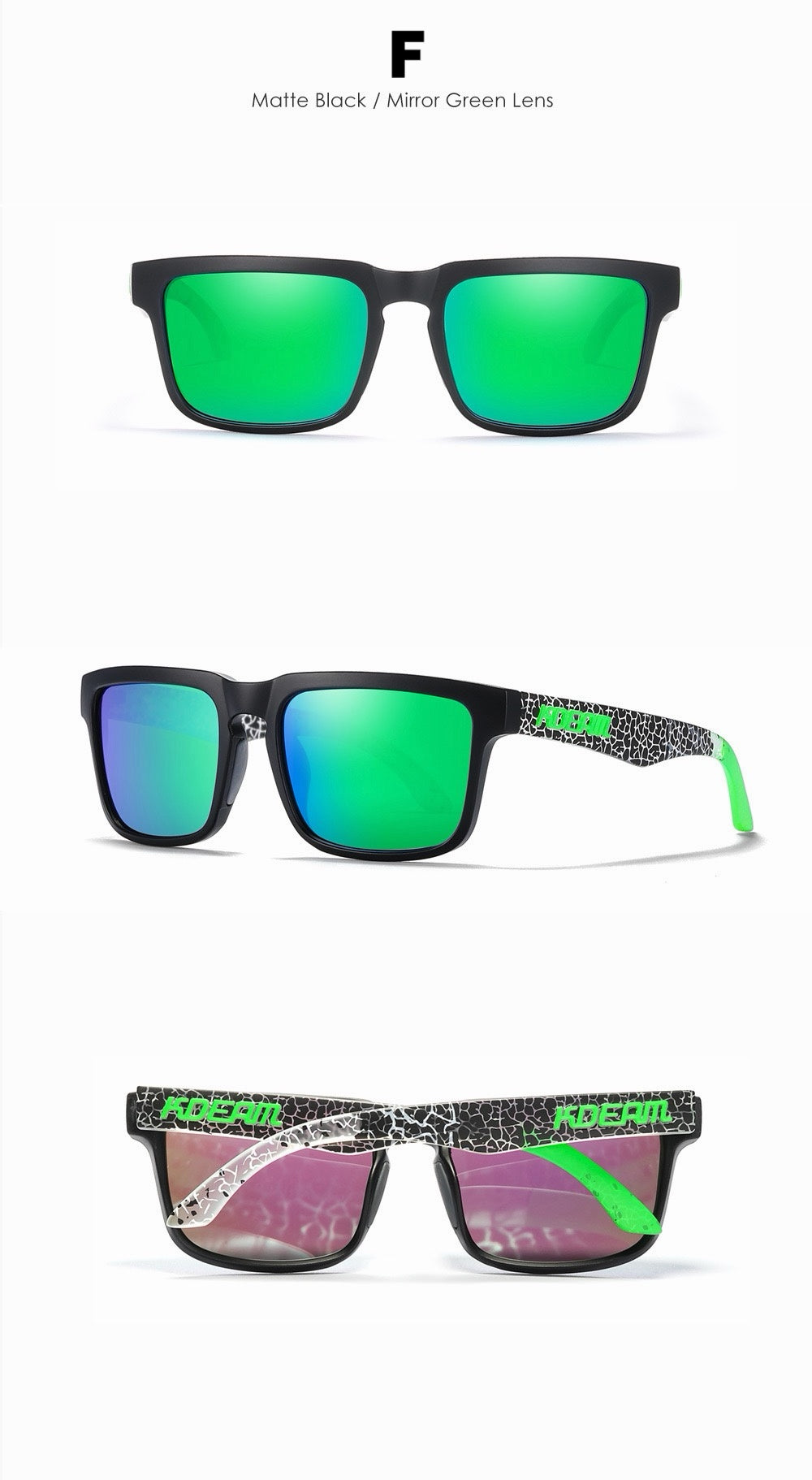 KDEAM Unisex Polarized Anti-Glare Outdoor Sunglasses with UV400 Protection