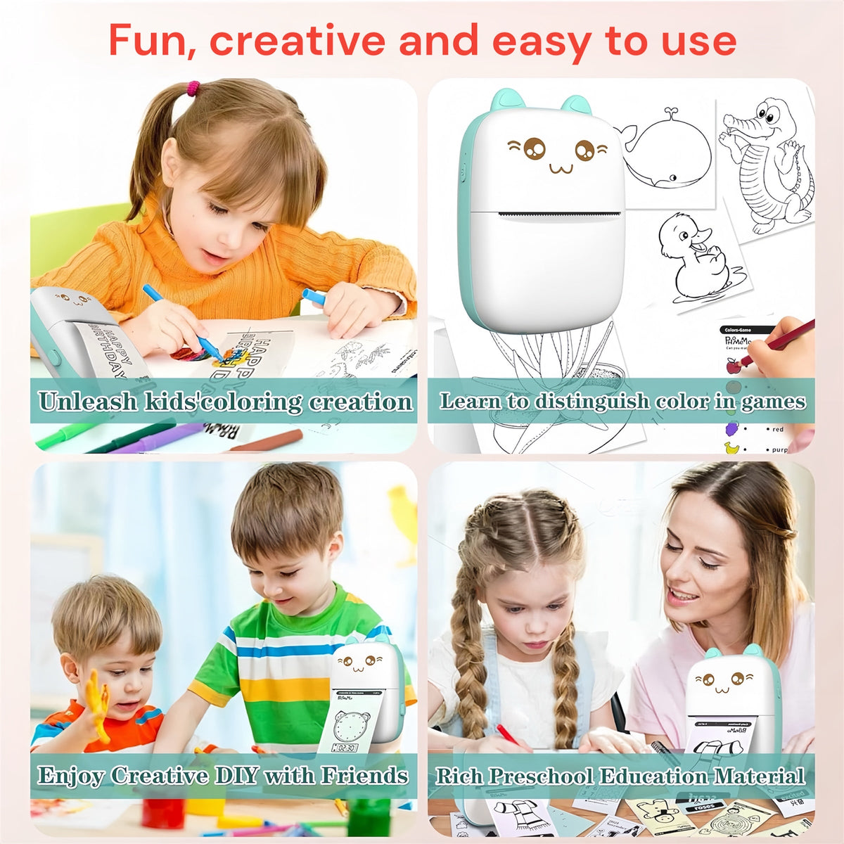 Mini Bluetooth Thermal Printer – Fun & Easy Wireless Printing